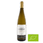 Butelka wina Johanniter Solaris 2024 z winnicy lubuskiej, wino białe, na tle białej etykiety.