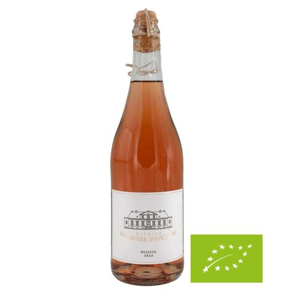Różowe wino z Lubuskich Winnic Butelka różowego wina z winnicy lubuskiej, w kategorii wino różowe.